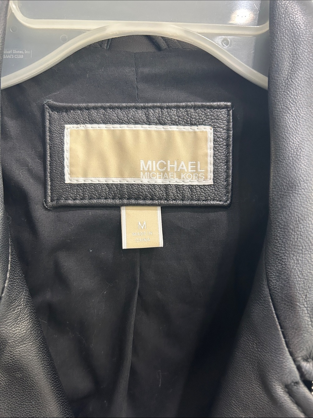 Michael Kors Women's Black Leather Moto Jacket - Picture 2 of 4